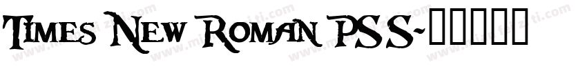 Times New Roman PS S字体转换